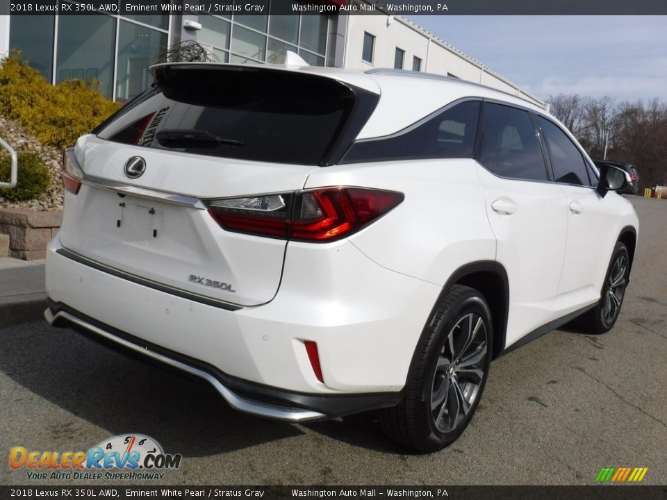 2018 Lexus RX 350L AWD Eminent White Pearl / Stratus Gray Photo #18