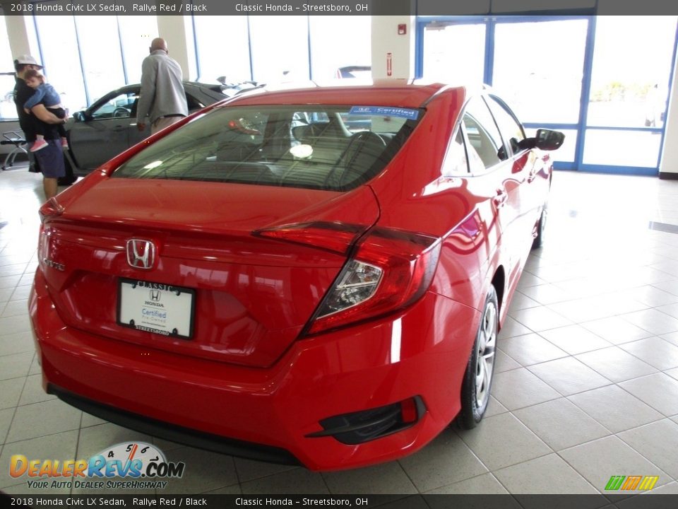 2018 Honda Civic LX Sedan Rallye Red / Black Photo #7