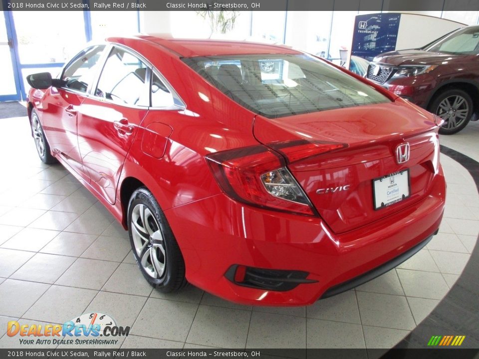 2018 Honda Civic LX Sedan Rallye Red / Black Photo #9