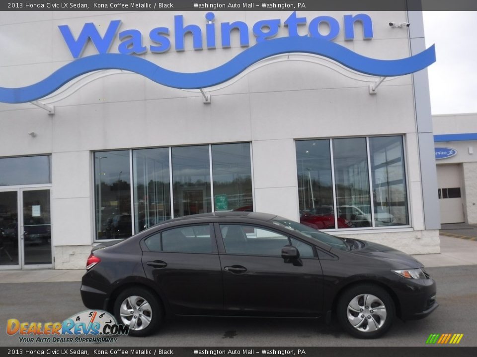 2013 Honda Civic LX Sedan Kona Coffee Metallic / Black Photo #2