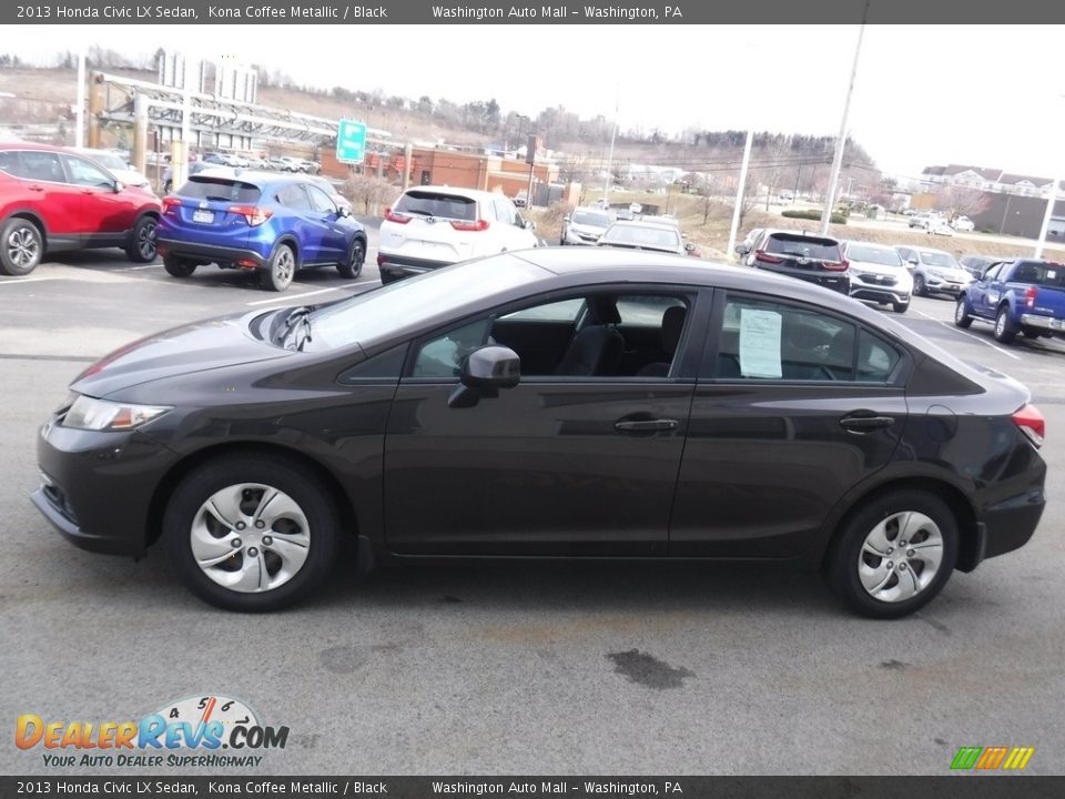 2013 Honda Civic LX Sedan Kona Coffee Metallic / Black Photo #6