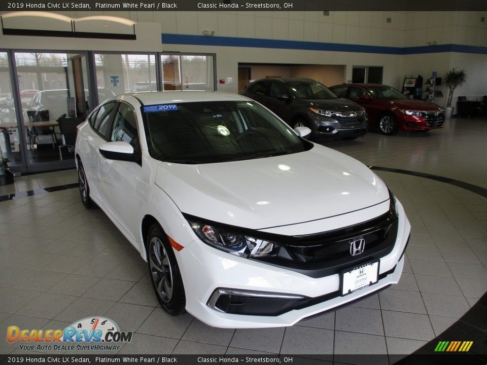 2019 Honda Civic LX Sedan Platinum White Pearl / Black Photo #3