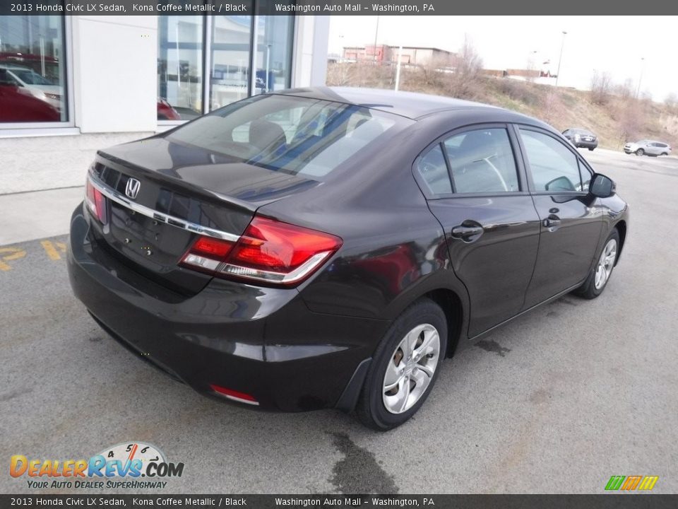 2013 Honda Civic LX Sedan Kona Coffee Metallic / Black Photo #9