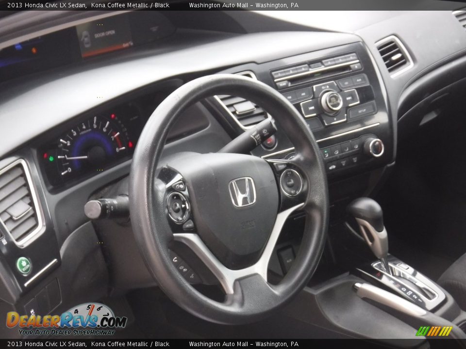 2013 Honda Civic LX Sedan Kona Coffee Metallic / Black Photo #10