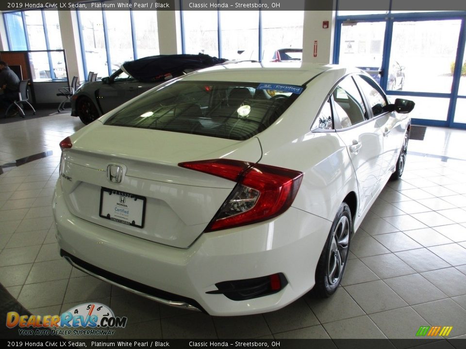 2019 Honda Civic LX Sedan Platinum White Pearl / Black Photo #7