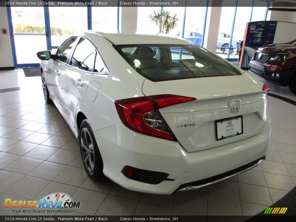2019 Honda Civic LX Sedan Platinum White Pearl / Black Photo #9