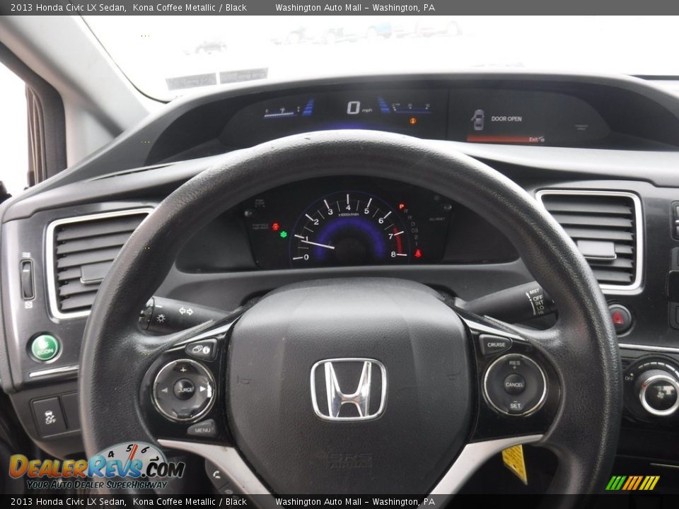 2013 Honda Civic LX Sedan Kona Coffee Metallic / Black Photo #17