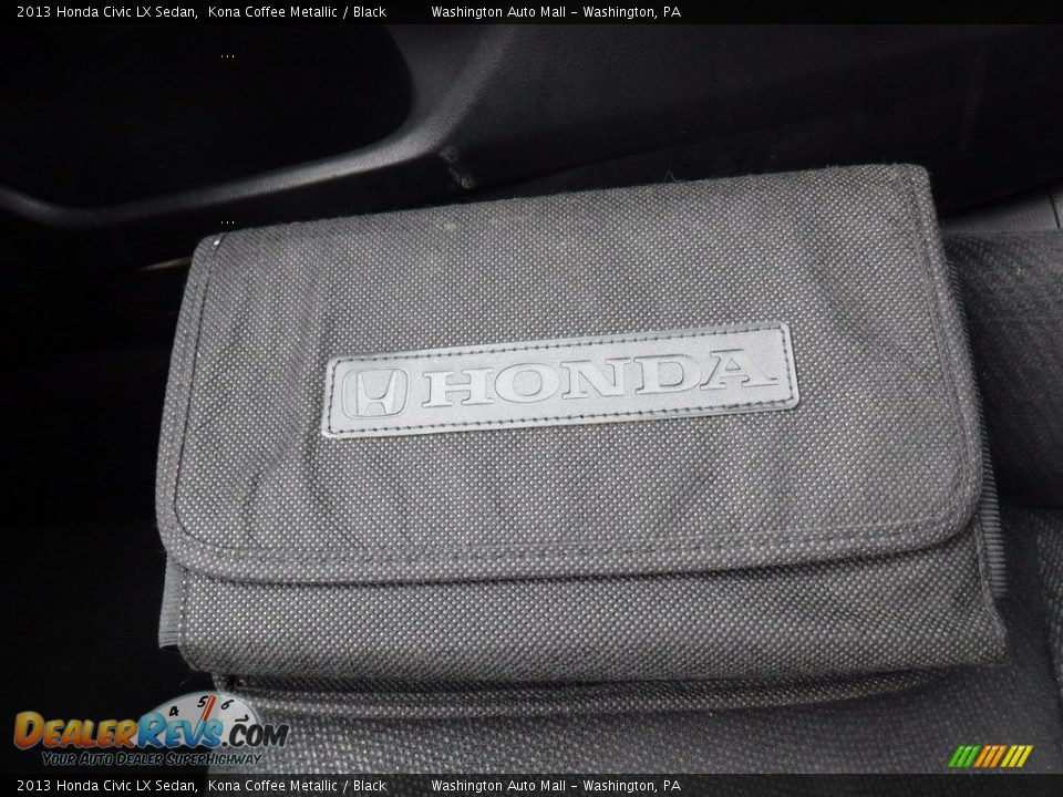 2013 Honda Civic LX Sedan Kona Coffee Metallic / Black Photo #22