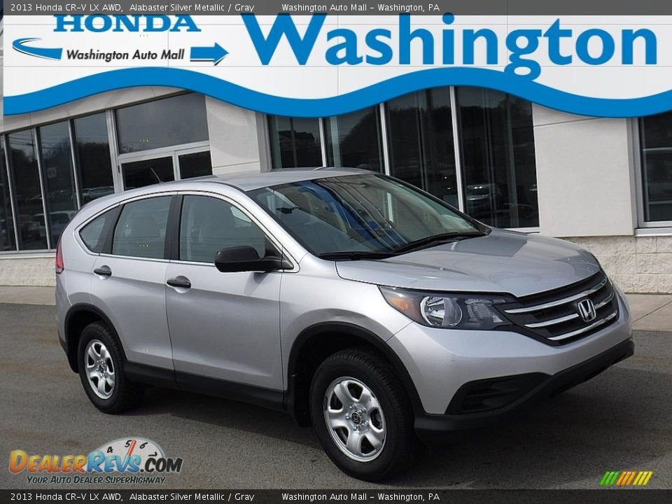 2013 Honda CR-V LX AWD Alabaster Silver Metallic / Gray Photo #1