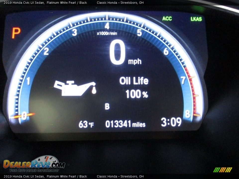 2019 Honda Civic LX Sedan Platinum White Pearl / Black Photo #28