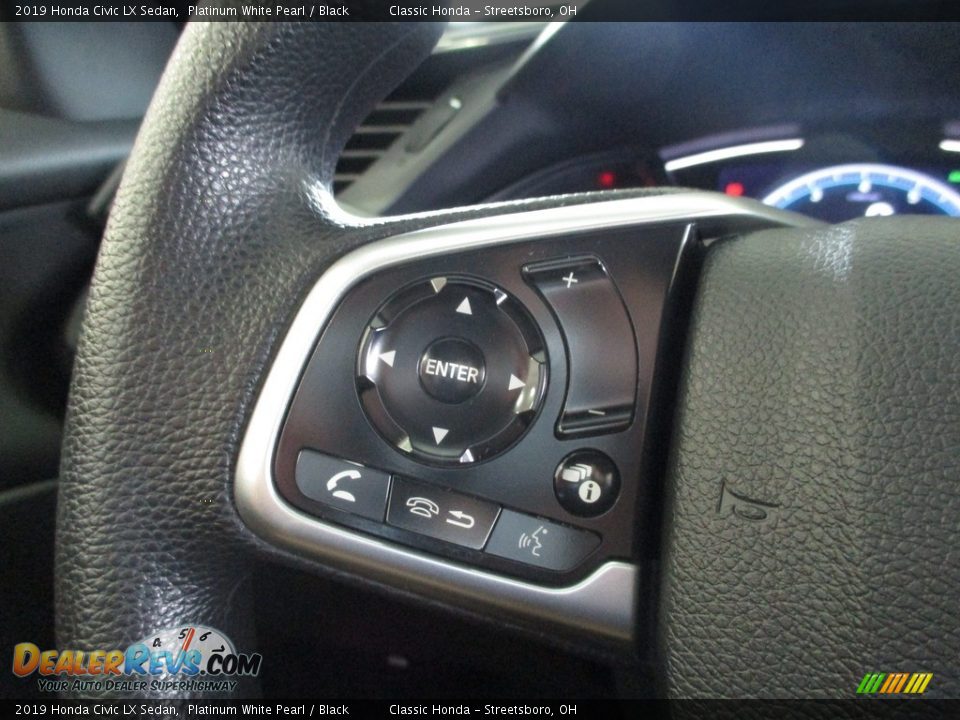 2019 Honda Civic LX Sedan Platinum White Pearl / Black Photo #29