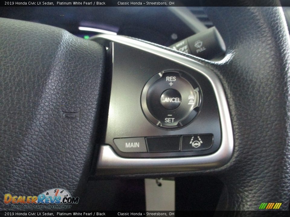 2019 Honda Civic LX Sedan Platinum White Pearl / Black Photo #30