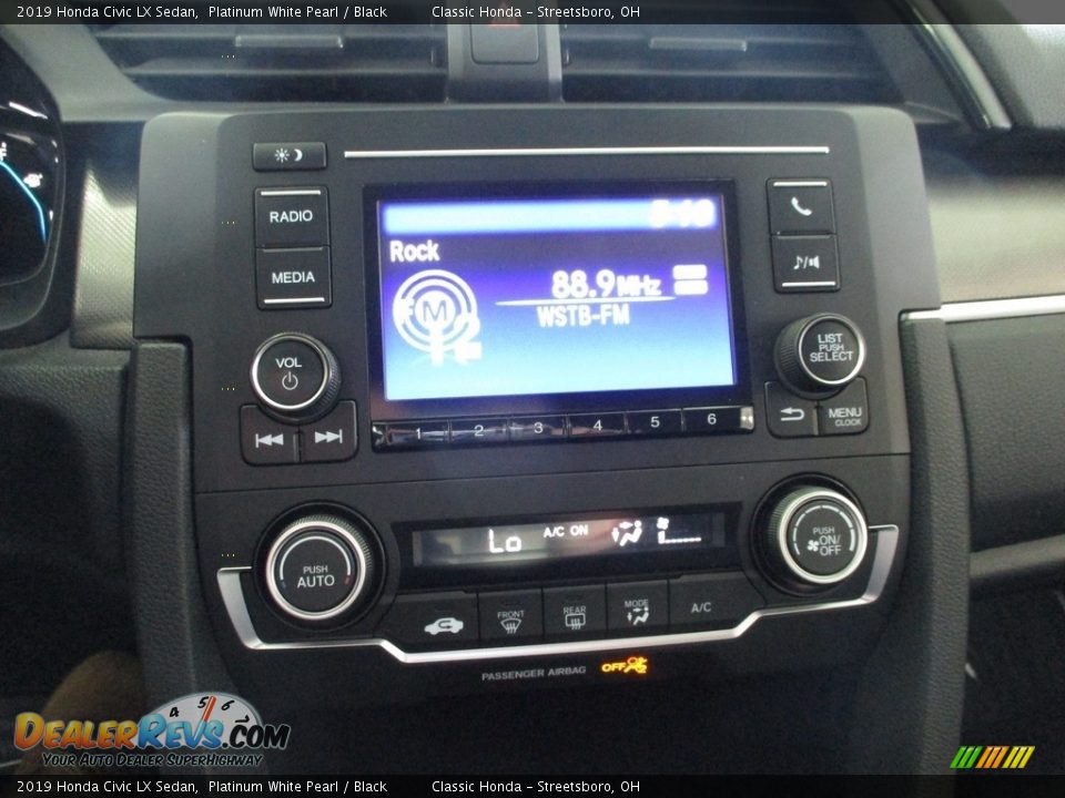 2019 Honda Civic LX Sedan Platinum White Pearl / Black Photo #31