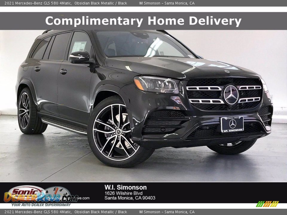 2021 Mercedes-Benz GLS 580 4Matic Obsidian Black Metallic / Black Photo #1