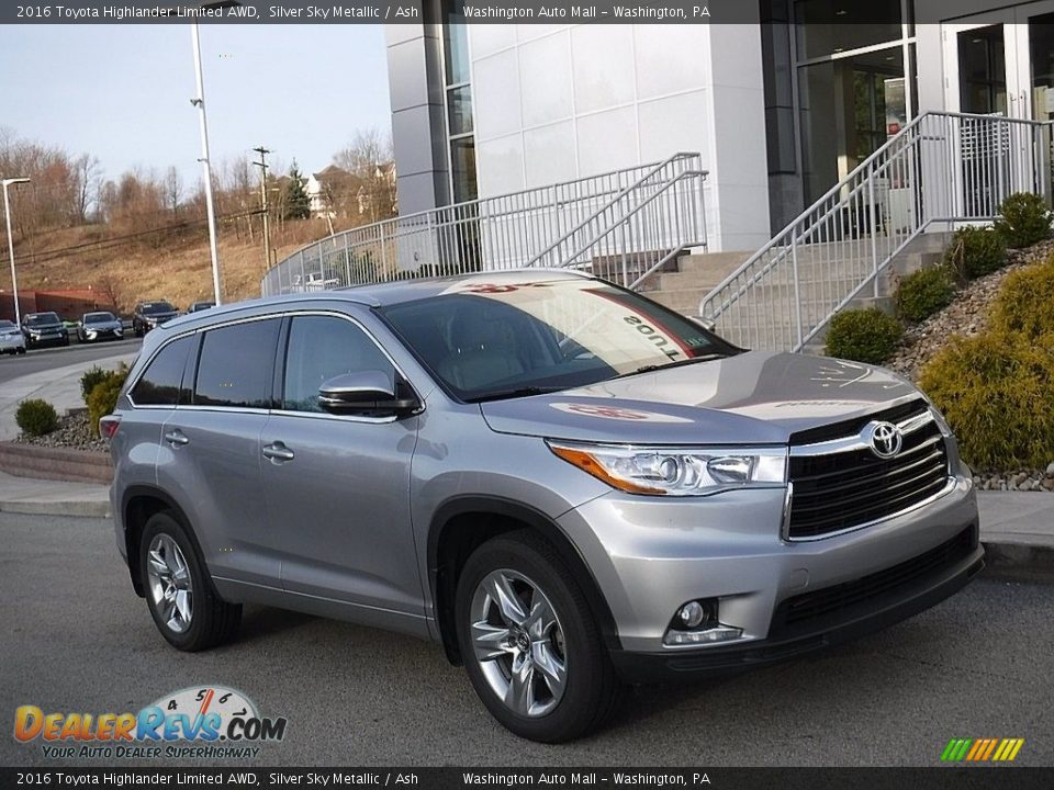 2016 Toyota Highlander Limited AWD Silver Sky Metallic / Ash Photo #1