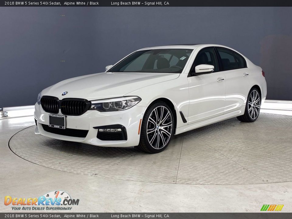 2018 BMW 5 Series 540i Sedan Alpine White / Black Photo #3