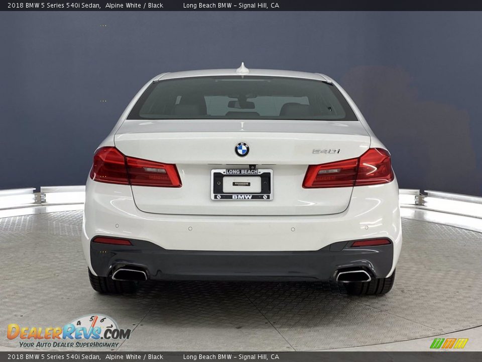 2018 BMW 5 Series 540i Sedan Alpine White / Black Photo #4