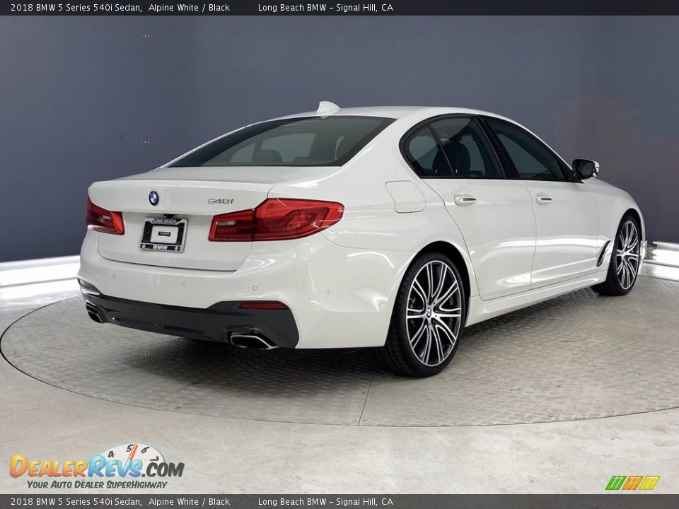 2018 BMW 5 Series 540i Sedan Alpine White / Black Photo #5