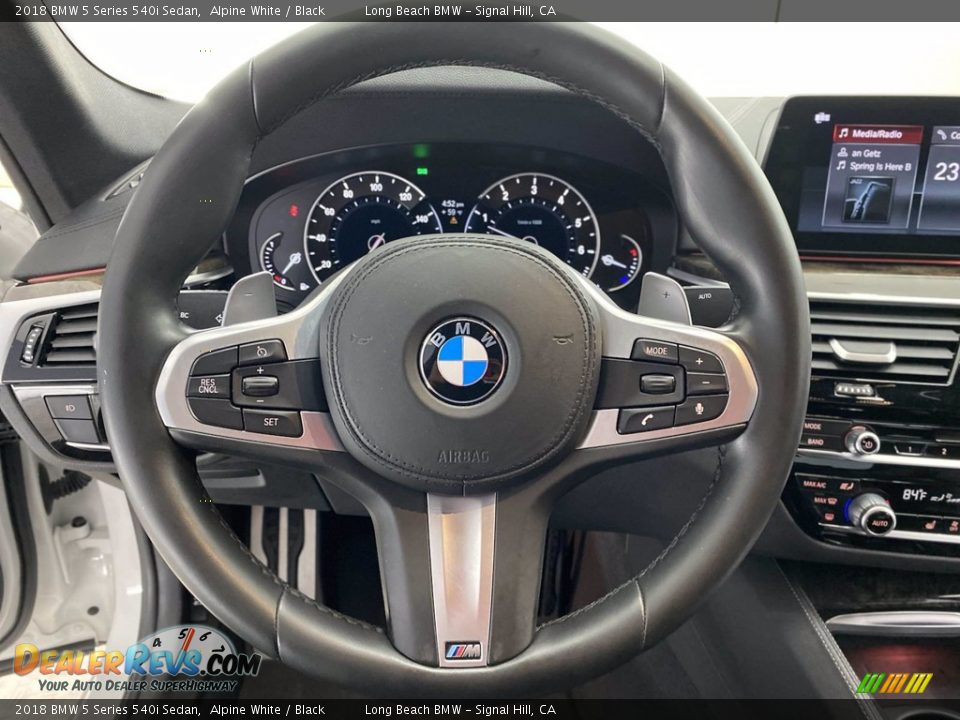 2018 BMW 5 Series 540i Sedan Alpine White / Black Photo #18