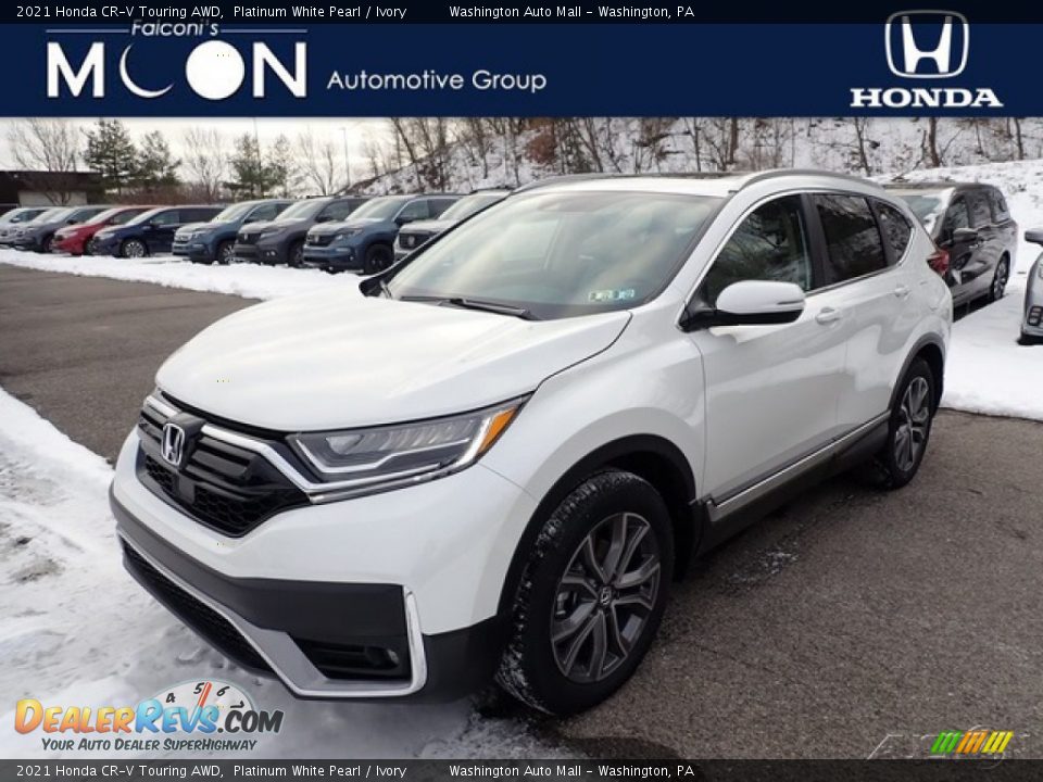 2021 Honda CR-V Touring AWD Platinum White Pearl / Ivory Photo #1