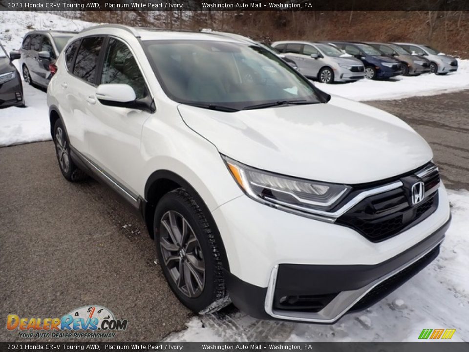 2021 Honda CR-V Touring AWD Platinum White Pearl / Ivory Photo #6