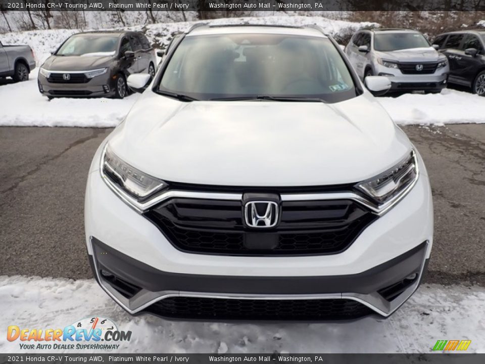 2021 Honda CR-V Touring AWD Platinum White Pearl / Ivory Photo #7