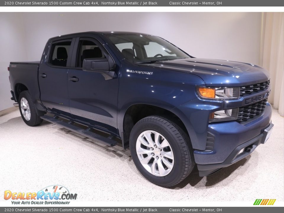 2020 Chevrolet Silverado 1500 Custom Crew Cab 4x4 Northsky Blue Metallic / Jet Black Photo #1