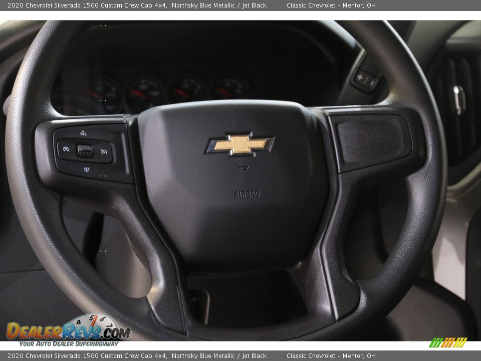 2020 Chevrolet Silverado 1500 Custom Crew Cab 4x4 Northsky Blue Metallic / Jet Black Photo #8