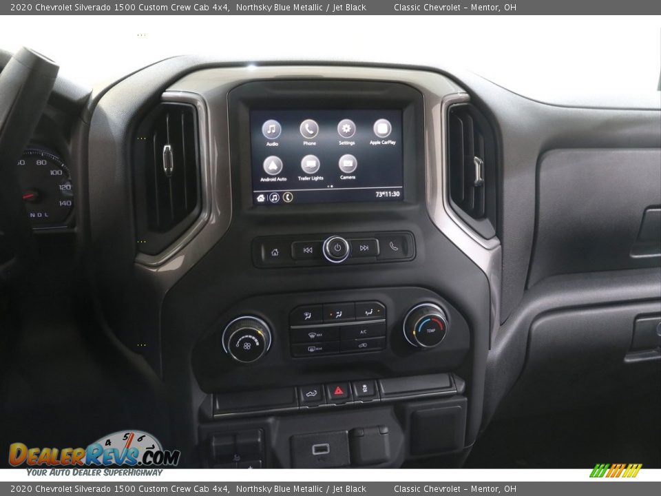 2020 Chevrolet Silverado 1500 Custom Crew Cab 4x4 Northsky Blue Metallic / Jet Black Photo #10