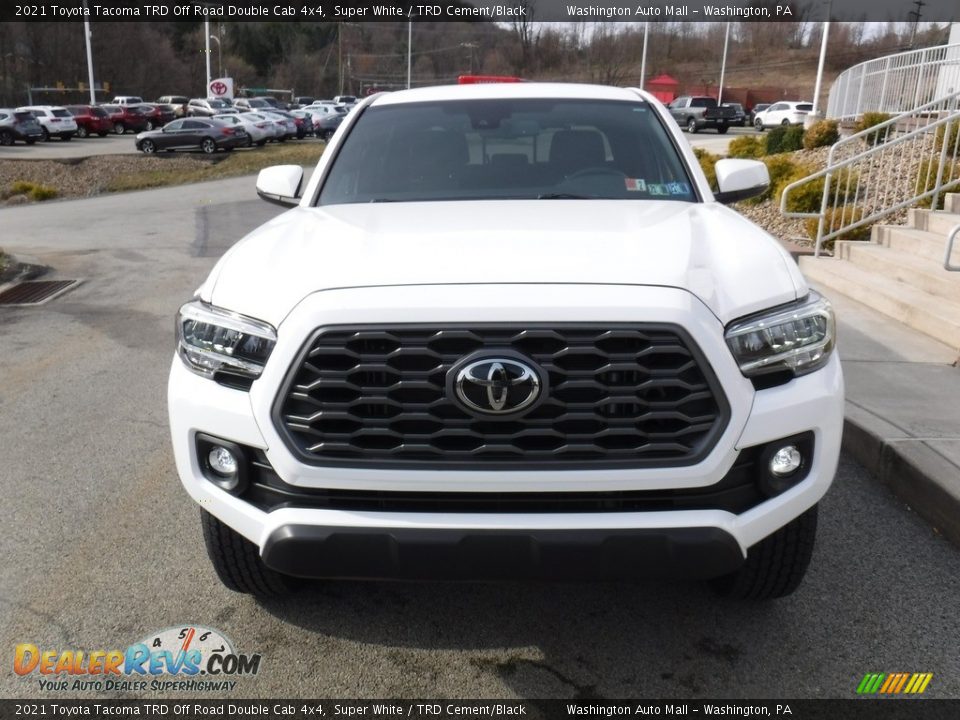 2021 Toyota Tacoma TRD Off Road Double Cab 4x4 Super White / TRD Cement/Black Photo #12
