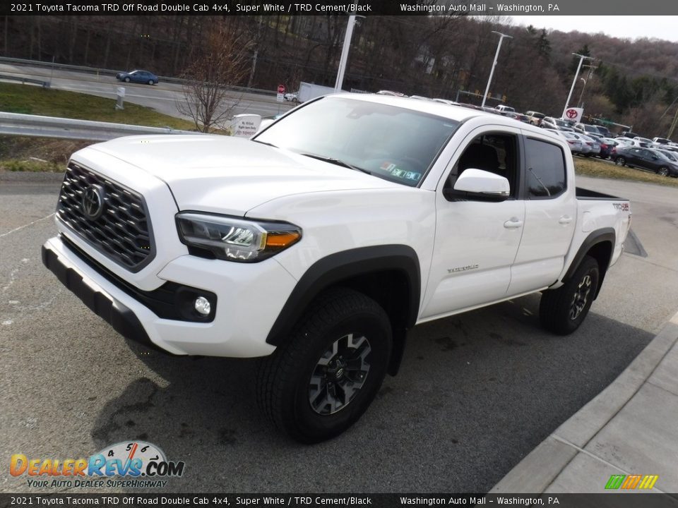 2021 Toyota Tacoma TRD Off Road Double Cab 4x4 Super White / TRD Cement/Black Photo #13
