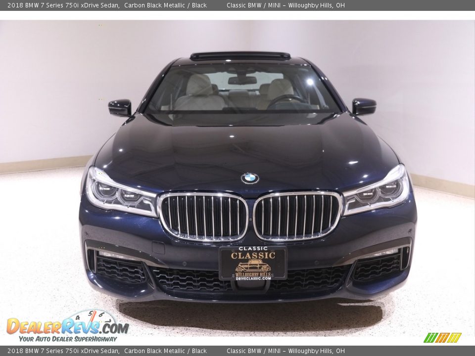 2018 BMW 7 Series 750i xDrive Sedan Carbon Black Metallic / Black Photo #2