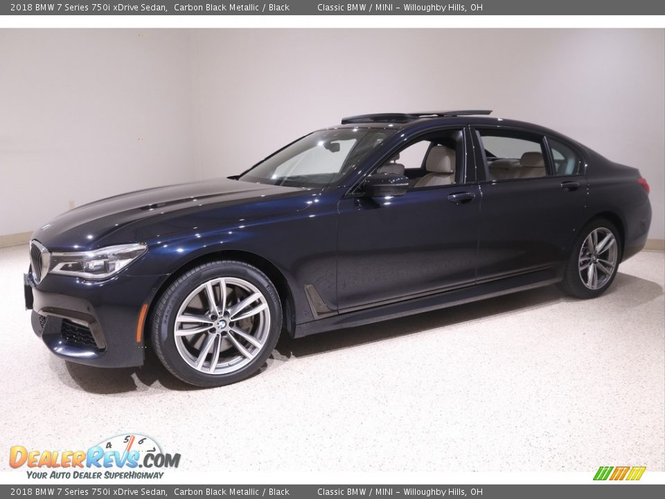 2018 BMW 7 Series 750i xDrive Sedan Carbon Black Metallic / Black Photo #3