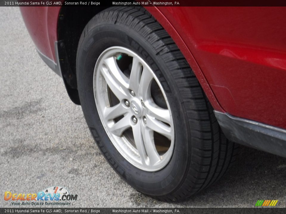 2011 Hyundai Santa Fe GLS AWD Sonoran Red / Beige Photo #6