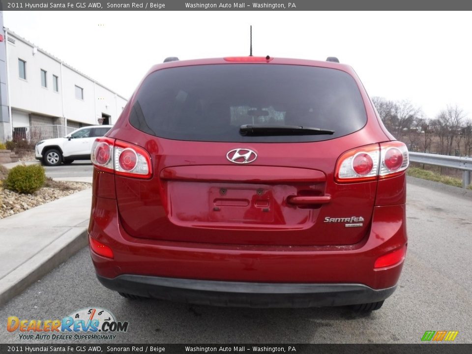 2011 Hyundai Santa Fe GLS AWD Sonoran Red / Beige Photo #11