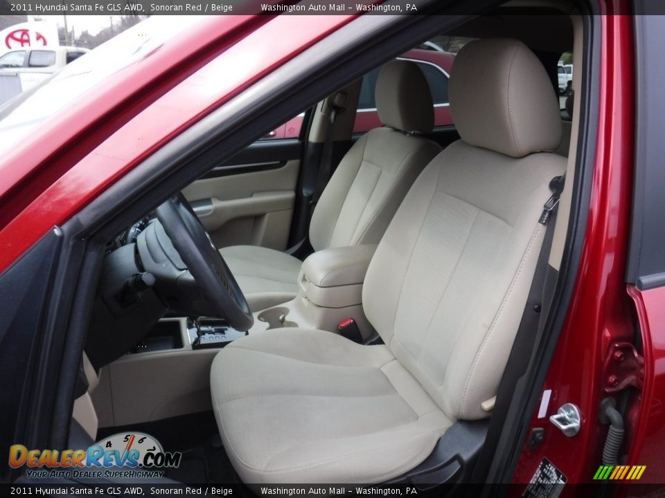 2011 Hyundai Santa Fe GLS AWD Sonoran Red / Beige Photo #16