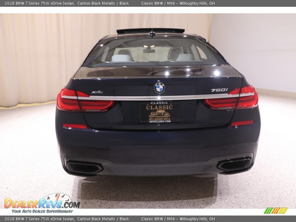 2018 BMW 7 Series 750i xDrive Sedan Carbon Black Metallic / Black Photo #25