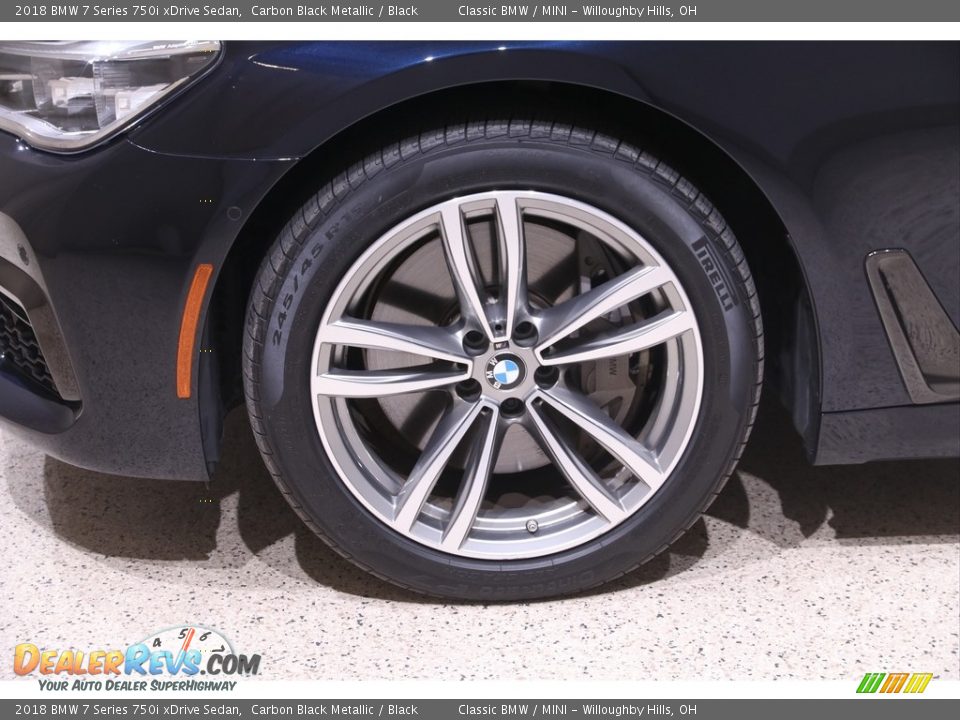 2018 BMW 7 Series 750i xDrive Sedan Carbon Black Metallic / Black Photo #27