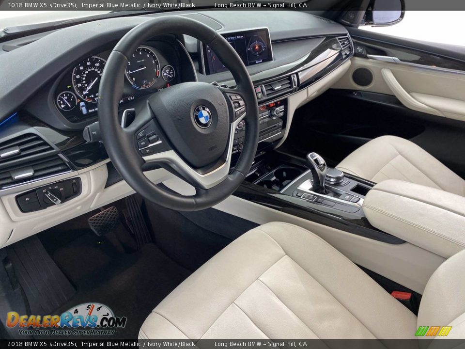 2018 BMW X5 sDrive35i Imperial Blue Metallic / Ivory White/Black Photo #16