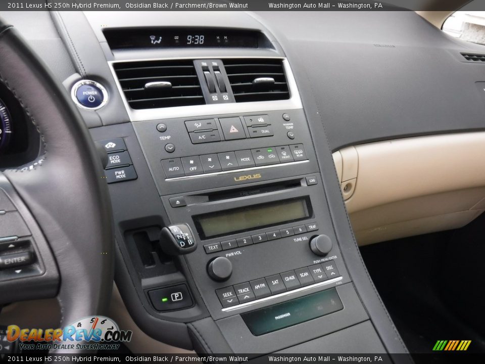 2011 Lexus HS 250h Hybrid Premium Obsidian Black / Parchment/Brown Walnut Photo #3