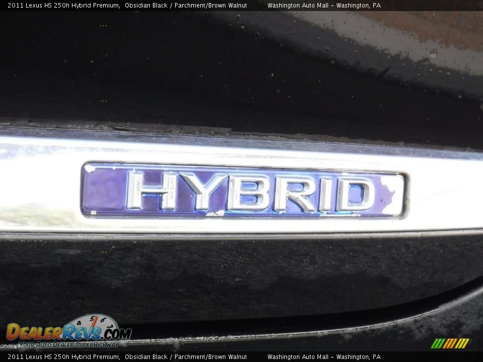 2011 Lexus HS 250h Hybrid Premium Obsidian Black / Parchment/Brown Walnut Photo #10