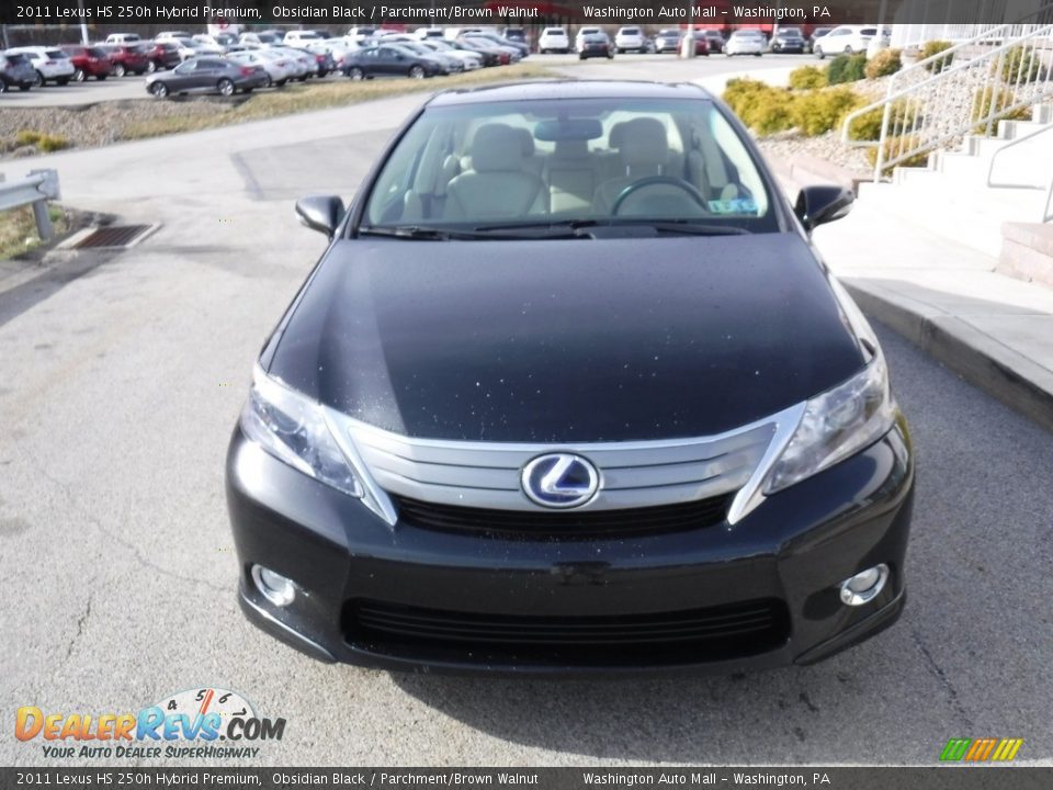 2011 Lexus HS 250h Hybrid Premium Obsidian Black / Parchment/Brown Walnut Photo #11
