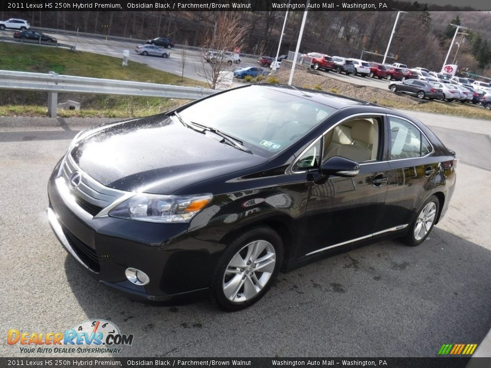 2011 Lexus HS 250h Hybrid Premium Obsidian Black / Parchment/Brown Walnut Photo #12