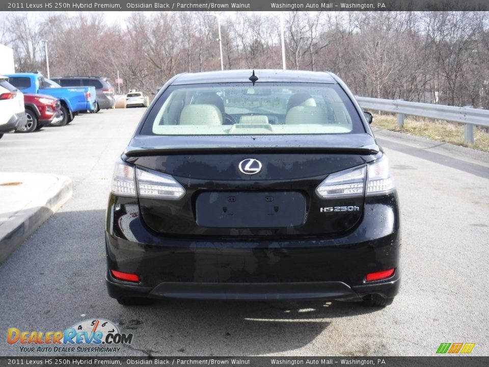 2011 Lexus HS 250h Hybrid Premium Obsidian Black / Parchment/Brown Walnut Photo #14