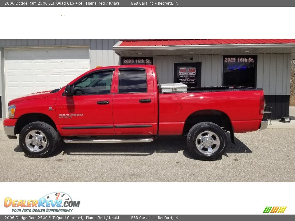 2006 Dodge Ram 2500 SLT Quad Cab 4x4 Flame Red / Khaki Photo #3