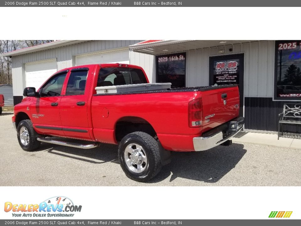 2006 Dodge Ram 2500 SLT Quad Cab 4x4 Flame Red / Khaki Photo #4