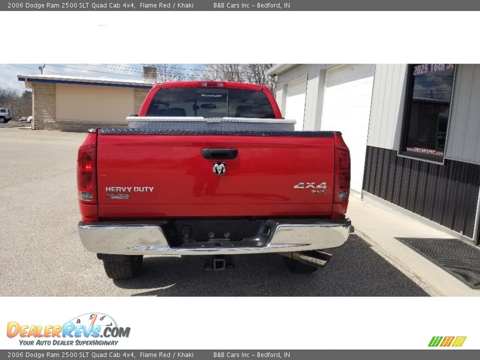 2006 Dodge Ram 2500 SLT Quad Cab 4x4 Flame Red / Khaki Photo #5