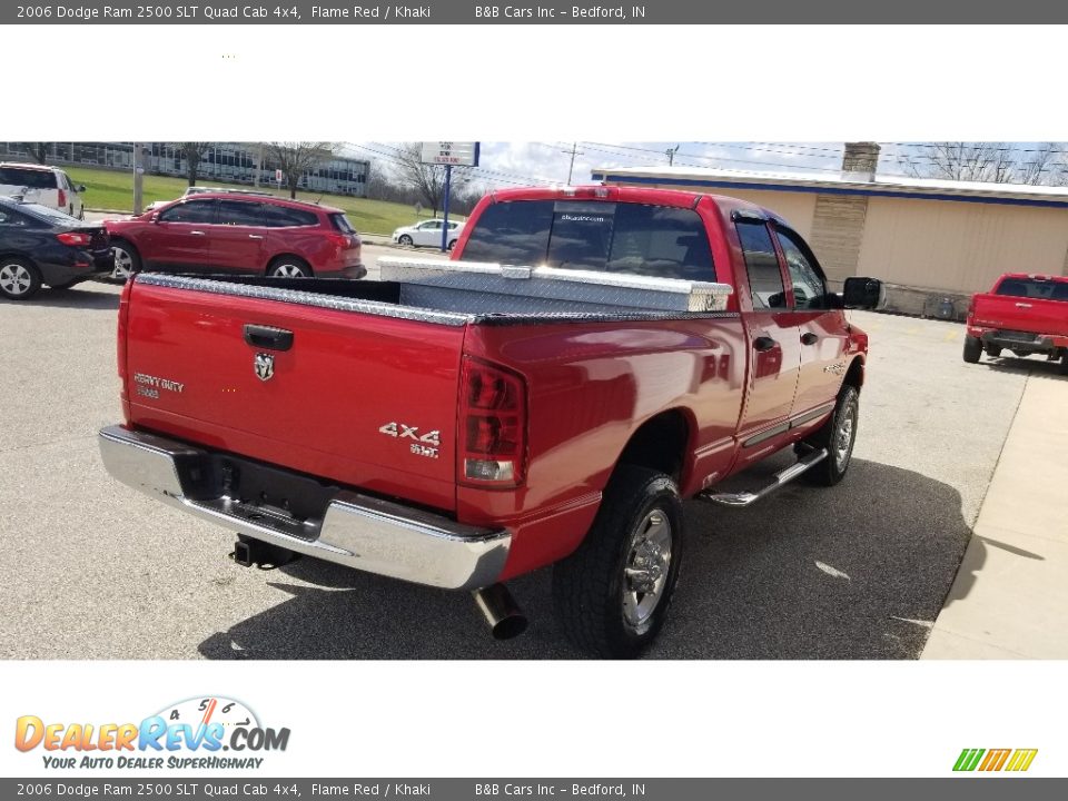 2006 Dodge Ram 2500 SLT Quad Cab 4x4 Flame Red / Khaki Photo #6