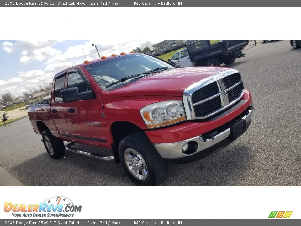 2006 Dodge Ram 2500 SLT Quad Cab 4x4 Flame Red / Khaki Photo #8