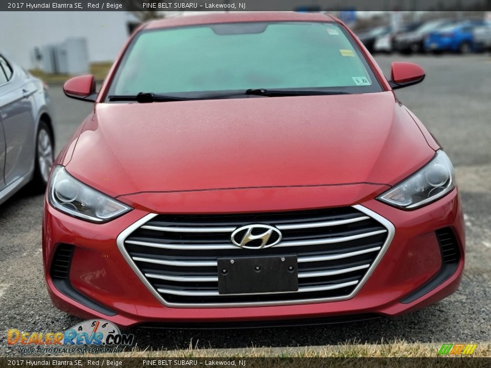 2017 Hyundai Elantra SE Red / Beige Photo #2